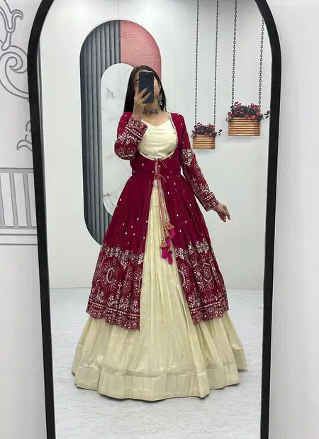 PC 556 Shimmer Lehenga With Blouse And Shrug Exporters In India